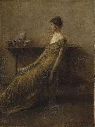 Thomas Dewing Lady in Gold Germany oil painting artist